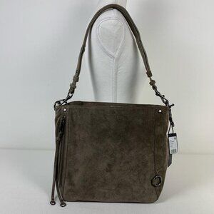 Rebecca Minkoff Porcini Suede Crossbody Bag - Chic Boho Style with Adjustable St